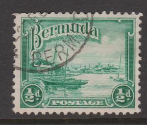 Bermuda 1936 1/2d Blue Green Sc#105 Used