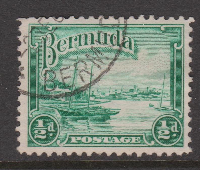 Bermuda 1936 1/2d Blue Green Sc#105 Used