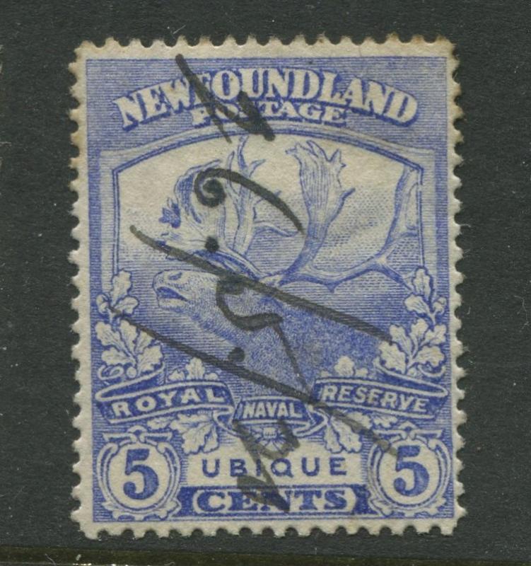 Newfoundland - Scott 119 - Caribou Issue - 1919 - FU - Single 5c Stamp