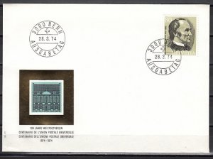 Switzerland, Scott cat. 593. U.P.U. Founder issue. First day cover. ^