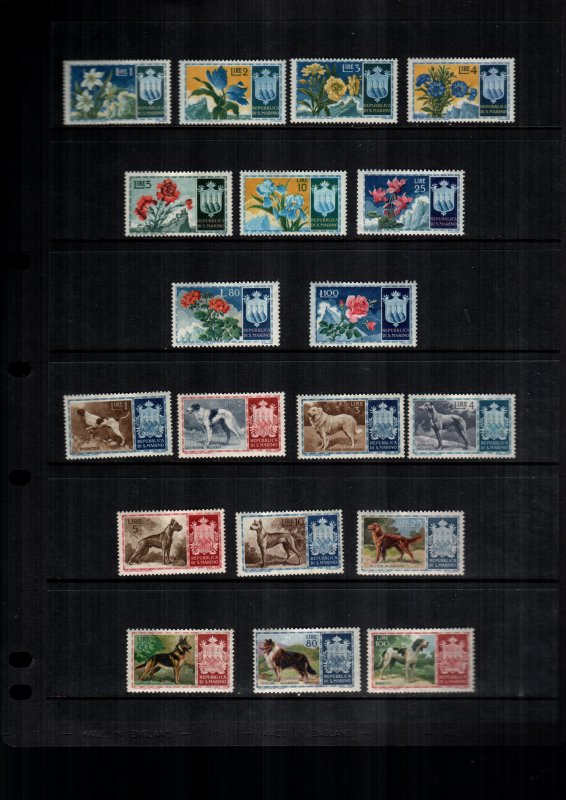 San Marino  19  diff  and mint cat $ 58.00  lot collection