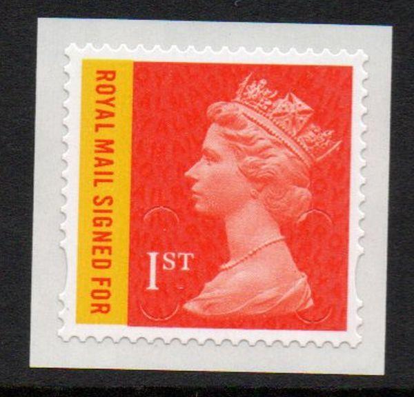 Great Britain Sc MH436 2013 1st Yellow & orange QE II Machin Head stamp mint NH