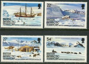 BR. ANTARCTIC BAT Sc#121-124 1985 British Expedition Complete OG Mint NH