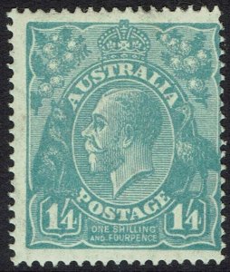 AUSTRALIA 1926 KGV 1/4 SMALL MULTI WMK PERF 14  