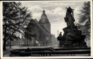 Gorzów Wielkopolski Landsberg Warthe Ostbrandenburg Pauckschbrunnen St. Mary's C