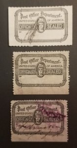 US POST OFFICE Officially Sealed Used Stamp Lot BOB Back of Book z7855
