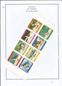 STAFFA - 1978 - Birds - Imperf 8v Sheet - Mint Light Hinged - Private Issue
