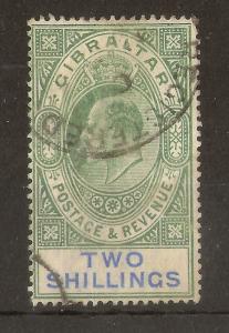 Gibraltar 1903 2/- SG52 Used Cat£275