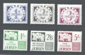 Jersey 1969 Postage Dues 1d - 5s um