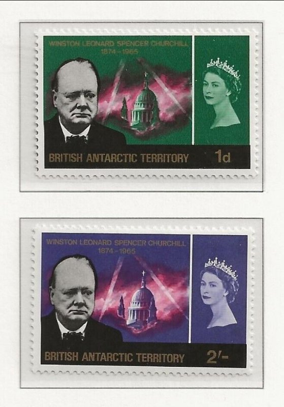 BRITISH ANTARCTIC TERRITORY (BAT) Sc 16-19 MNH issue of 1966 - CHURCHILL 