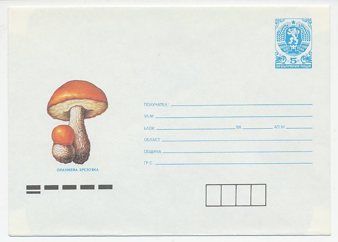 Postal stationery Bulgaria 1988 Mushroom