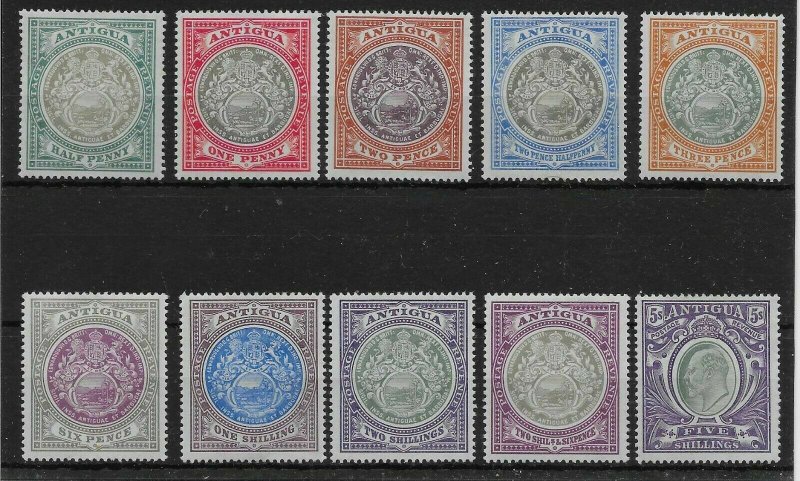 ANTIGUA SG31/40 1903-7 DEFINITIVE SET MTD MINT