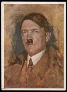 3rd Reich Germany Adolf Hitler Hoffmann 454 Propaganda Color Portrait Car 100891