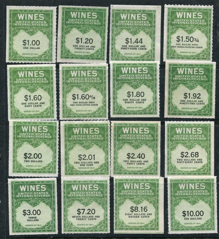 GENUINE-SCOTT-RE108/203-MINT-NGAI-NH-SET-OF-56-WINE-STAMPS-DEALER-CLOSEOUT