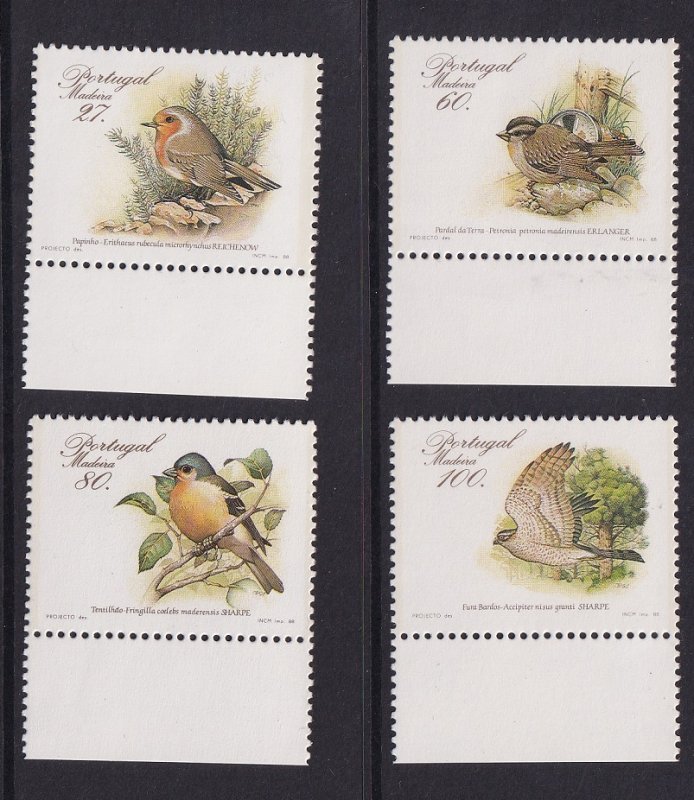 Portugal Madeira    #123-126  MNH  1988  birds