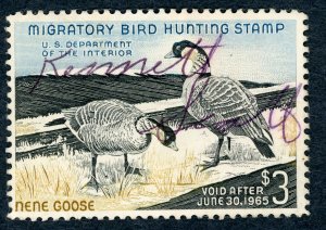 #RW31 – 1964 $3.00 Hawaiian Nene Geese. Used.