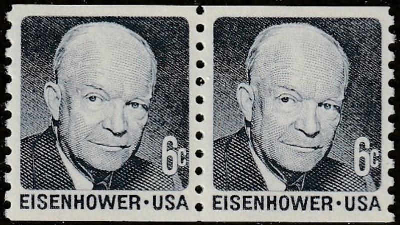 USA stamp, Scott# 1401, MNH, pair of stamps, EISENHOWER, tagged, #m161