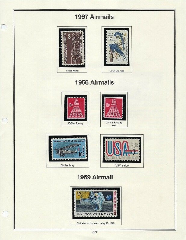 1946-1983 11 ALBUM PAGES OF MNH SINGLES - SCV $51.00+  - W45