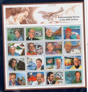 PALAU Sc 479 NH MINISHEET OF 1999 - FAMOUS PEOPLE - ENVIRONMENTAL PROTECTION 