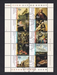 Netherlands  #1029  cancelled 1999  sheet  paintings