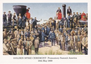 Isle of Man - Golden Spike Ceremony (Trains) Post Office Stamp Card # 10, mint