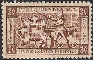 # 1071 MINT NEVER HINGED FORT TICONDEROGA