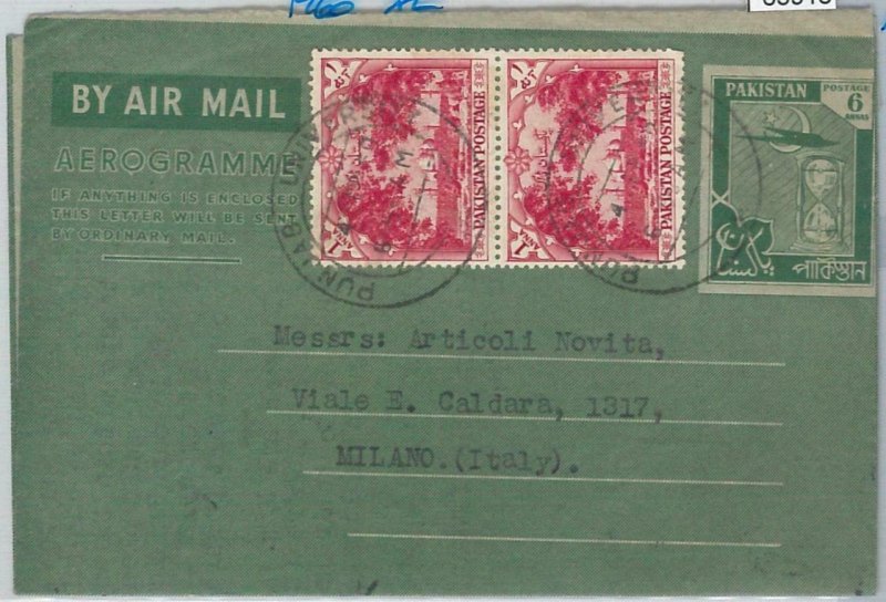 65918 -  PAKISTAN  - Postal History -  AEROGRAMME to ITALY 1960