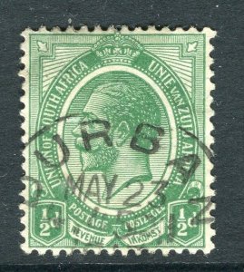 SOUTH AFRICA; Early 1900s GV issue fine used 1/2d. value nice POSTMARK