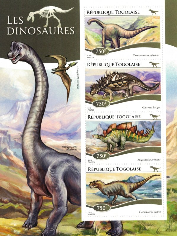 TOGO 2015 - Dinosaurs/complete set MNH (2 scans)