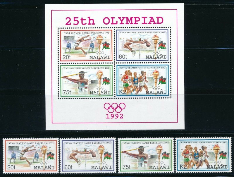 Malawi - Barcelona Olympic Games MNH Sports Set (1992) 