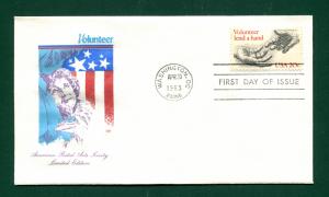 Sc. 2039 Volunteer Lend a Hand FDC - American Postal Arts Society