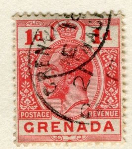 GRENADA;  1913 early GV issue fine used 1d. value