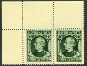 SLOVAKIA 1939 50h Andrej Hlinka Portrait Issue PAIR Sc 30 MNH