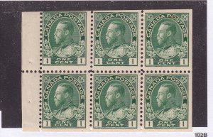 CANADA # 104a x 2 VF-MLH KGV 2cts BOOKLET PANEs OF 6 CAT VALUE $80