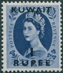 Kuwait 1953 1r on 1s 6d grey-blue SG102 unused