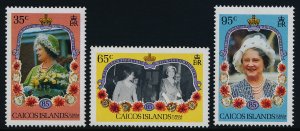 Caicos Islands 74-7  MNH Queen Mother 85th Birthday, Flowers