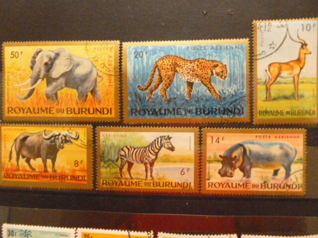 1962 BURUNDI & Guinea stamps collection Wild animal #10