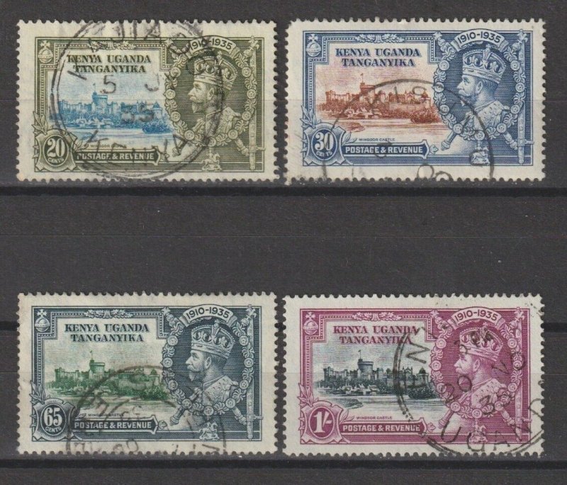KENYA, UGANDA & TANGANYIKA 1935 SG 124/127 USED