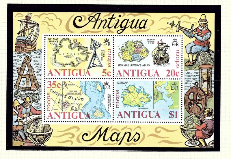 Antigua 382a MNH 1975 Maps of Antigua S/S     (KA)