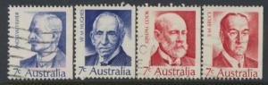 SG 505-508  Fine Used  Famous Australians  4th Series -  right imperf margins