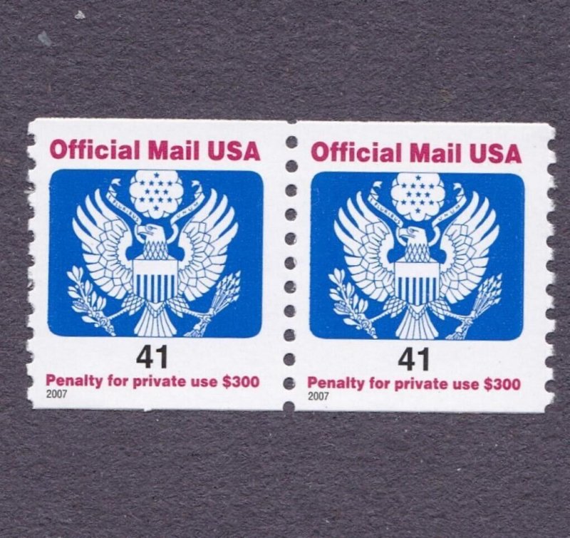 Official 41c US #O162 Pair MNH F-VF