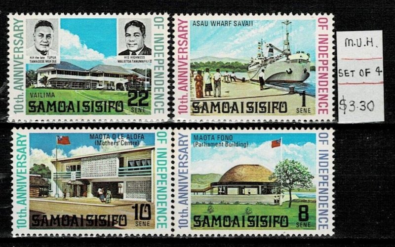 SAMOA 1972 ANNIV OF INDEPENDENCE  MNH