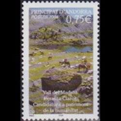 ANDORRA FR. 2004 - Scott# 586 Madriu Valley Set of 1 NH