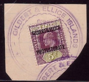 GILBERT & ELLICE IS EVII scarce 5d on 1911 piece huge BUTARITARI cds.......30739