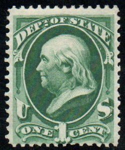 USA #O 57 Fine+ OG H, robust color!