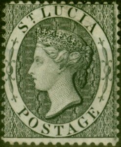 St Lucia 1876 Black SG15 Fine & Fresh Unused