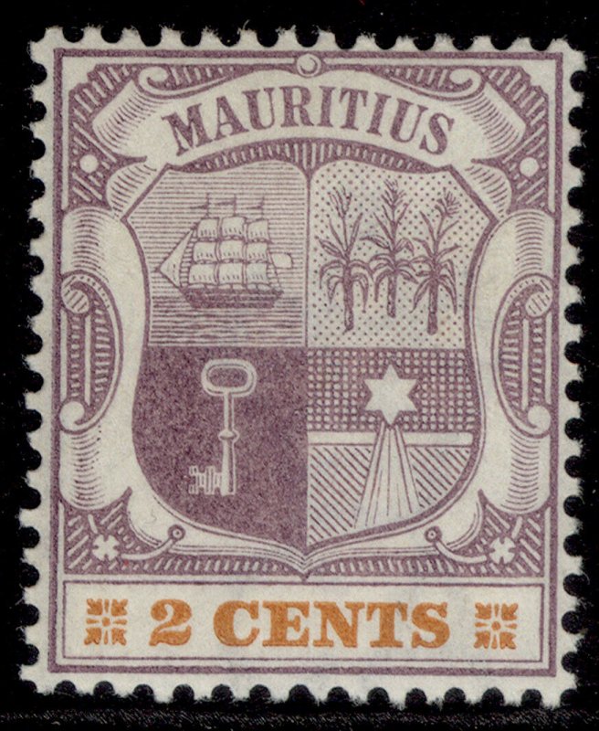 MAURITIUS QV SG128, 2c dull purple & orange, LH MINT. 