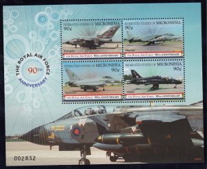 MICRONESIA Sc 773 NH MINISHEET OF 2008 - AVIATION - (JO23)