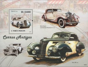 Antique Car Tatra 52 Rolls Royce Aero 59 Souv. Sheet MNH