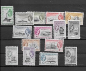 Falkland Islands  Dependencies 1954  Set of 15 u/mint